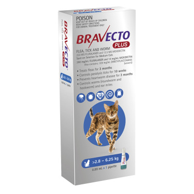 Bravecto Plus Spot On For Medium Cats